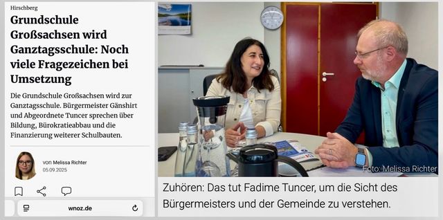 Mit Bürgermeister Gänshirt im Gespräch: Bildung, kommunaler Finanzausgleich und Bürokratieabbau