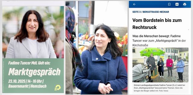 Beim Marktgespräch im Dialog mit den Bürger:innen