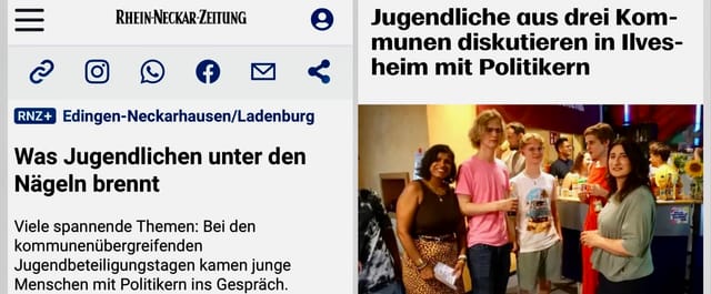 Fadime Tuncer und Landtagskollegen diskutieren mit Jugendlichen